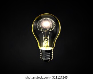 Light Bulb Human Brain Inside On Stock Photo Shutterstock