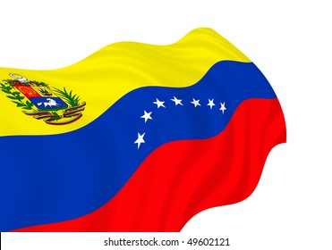 Illustration Venezuela Flag Waving Wind Stock Illustration