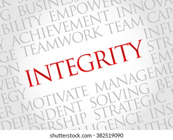 Integrity Word Cloud Business Concept Stock Illustration 382519090