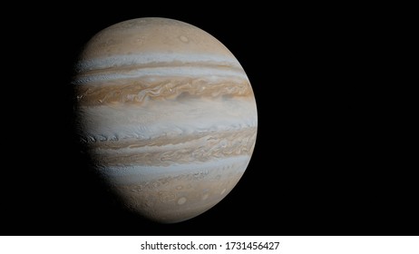 Jupiter Planets Solar System Space Realistic Stock Illustration