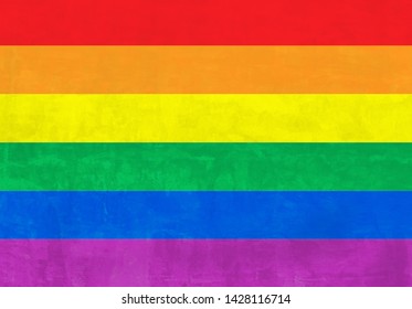 Lgbt Rainbow Pride Flag Grunge Texture Stock Illustration