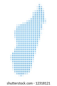 Pixel Map Madagascar Vector Dotted Map