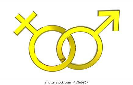 Male Female Sex Symbols Render Isolated Stock Illustration 45366967