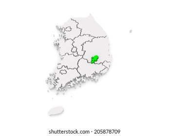 Map Daegu South Korea D Stock Illustration Shutterstock