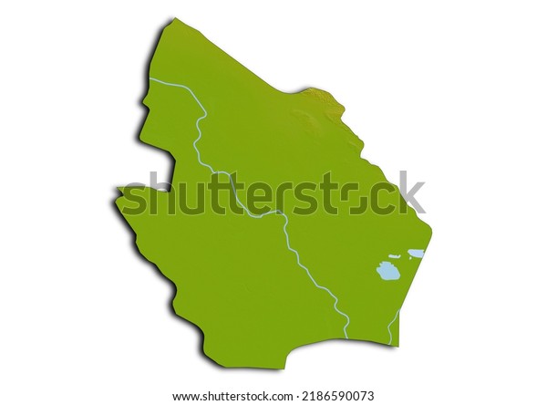 Maysan Governorate Iraq Map Shaded Relief Stock Illustration