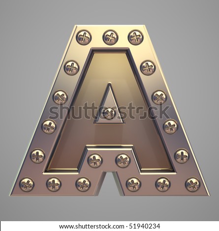 Metal Font Screw Rivet Stock Illustration Shutterstock