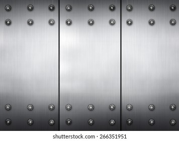 Seamless Vector Texture Riveted Metal Sheets Stock Vector Royalty Free