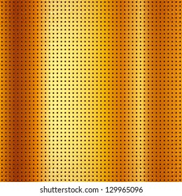 Metallic Perforated Scratched Gold Sheet Vector Stock Illustration