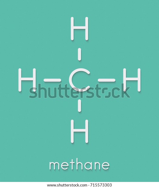 Methane Natural Gas Molecule Main Component Stock Illustration