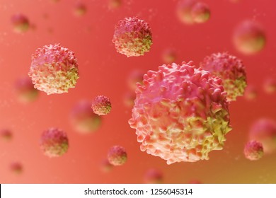 Microbial Cells Microorganisms Under Microscope Infection Stock