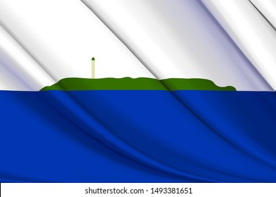 Navassa Island Waving Flag Illustration Regions Stock Illustration