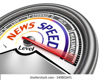 News Speed Conceptual Meter Indicate Maximum Stock Illustration