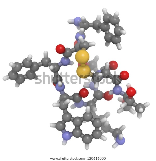 Octreotide Molecule Chemical Structure Octreotide Mimic Stock