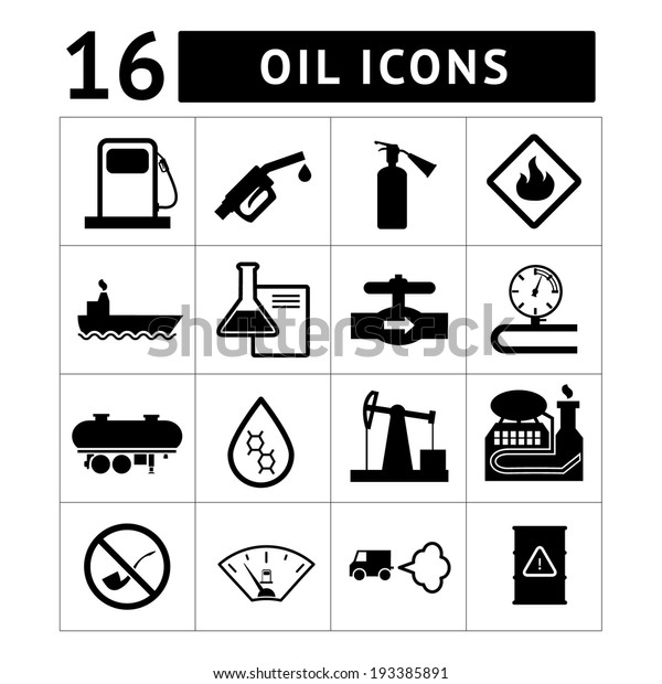 Oil Industry Petroleum Icons Set Isolated Stock Illustration 193385891