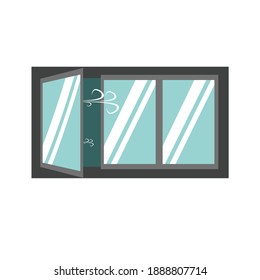 Opened Window Icon Creative Symbol Linear Stock Illustration