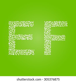 Pearl Alphabet Letters Ef Stock Illustration Shutterstock