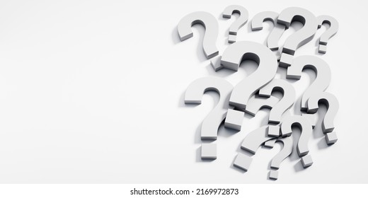 Pile White Question Mark Symbols On Stock Illustration