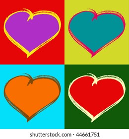 Big Red Heart Shaped Like Superhero Stock Vector Royalty Free