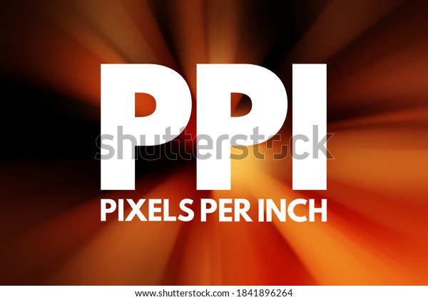 Ppi Pixels Per Inch Measurements Pixel Stock Illustration