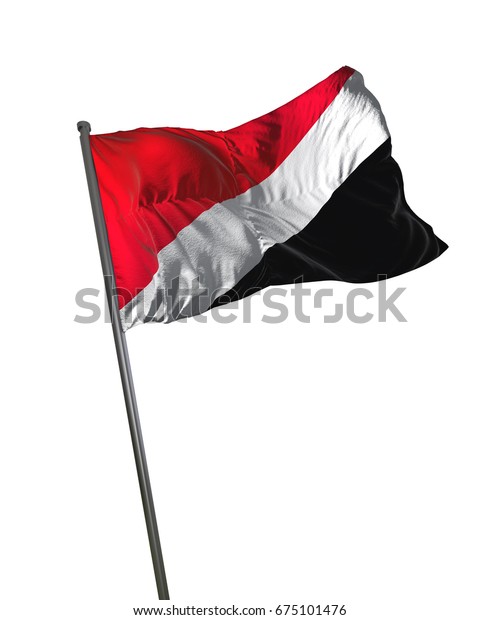 Principality Sealand Flag Waving Isolated On Stock Illustration