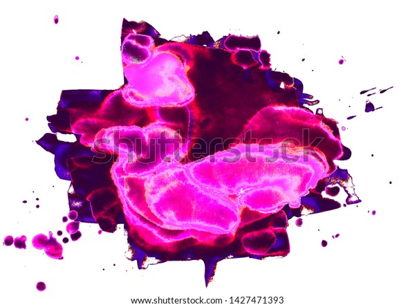 Purple Pink Blue Watercolor Splash On Stock Illustration 1427471393