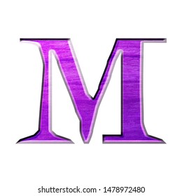 Colorful Shiny Metallic Letter M D Stock Illustration