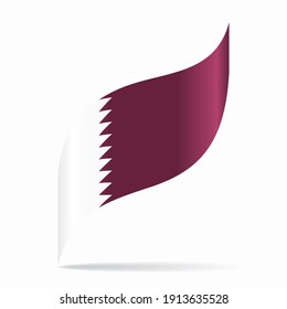 Qatari Flag Wavy Abstract Background Vector Stock Vector Royalty Free