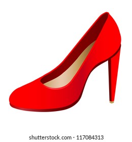 Red Shoe Vector Illustration Isolated Stock Vector Royalty Free 393427795