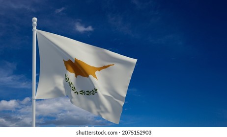 Republic Cyprus National Flag Waving Wind Stock Illustration 2075152903