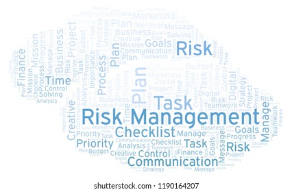 Risk Management Word Cloud Made Text Stock Illustration 1190164207