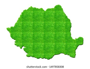 Romania Map 3d Illustration Isolated Background Stock Illustration