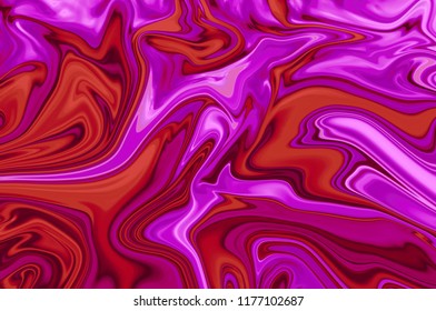 Scarlet Mauve Digital Background Curved Lines Stock Illustration