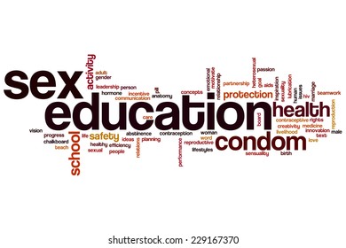 Sex Education Word Cloud Concept Stockillustration