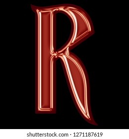 Shiny Red Glass Letter R 3d Stock Illustration 1271187619 Shutterstock