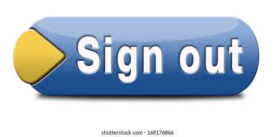 Sign Out Button User Member Logout Stock Illustration