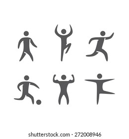 Silhouette Figures Athletes Popular Sports Stock Illustration 272008946