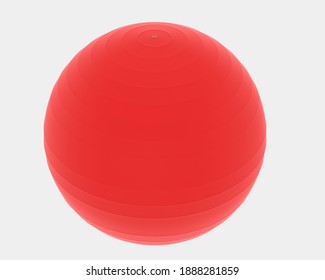 Realistic Red Ball Glossy Sphere Isolated Stock Vector Royalty Free