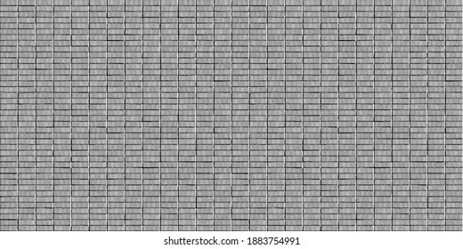 Stack Bond Grey Brick Wall Seamless Stock Illustration 1883754991