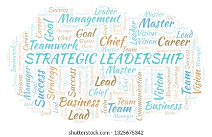 Strategic Leadership Word Cloud Stock Illustration