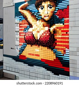 Street Pixel Art Sexy Women Stock Illustration 2208960191 Shutterstock