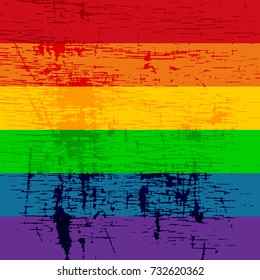 Striped Rainbow Gay Pride Flag Lgbt Stock Illustration