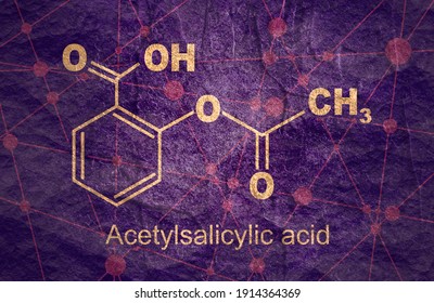 Strukturelle Chemische Formel Der Acetylsalicyls Ure Aspirin Molek L