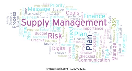 Supply Management Word Cloud Made Text Stock Illustration 1262993251