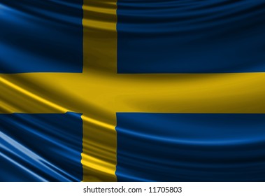 Swedish Flag Waving Wind Stock Illustration 11705803 Shutterstock