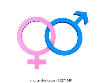 Sex Symbols Shape Heart Male Female Stock Vector Royalty Free