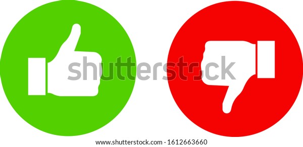 Thumb Down Red Green Icons Stock Illustration 1612663660 Shutterstock