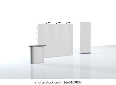 Rectangular Pop Display System Podium Blank Stock Vector Royalty Free