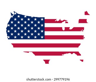 Vektor Stok United States America Map Tanpa Royalti 298000295