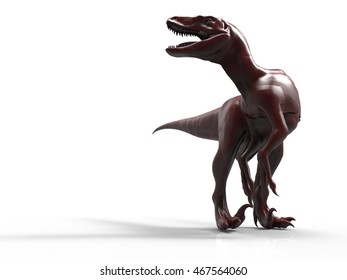 Velociraptor Vorderansicht D Darstellung Stockillustration