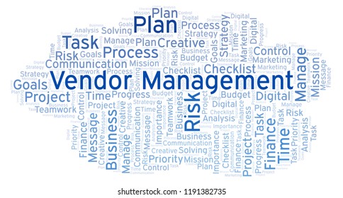 Vendor Management Word Cloud Made Text Stock Illustration